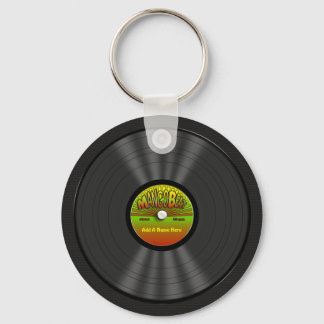 Llavero Registro de vinílico de reggae personalizado