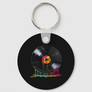 Llavero Registro de vinilo colorante de vinilo retro de vi