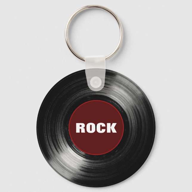 Llavero registro de vinilo de rock (Anverso)