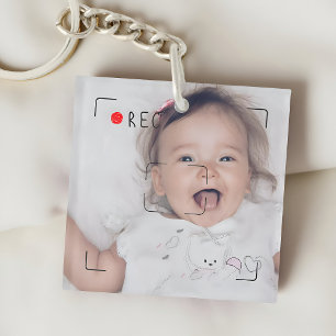 Llavero Registro Divertido Punto Rojo Foto Personalizada