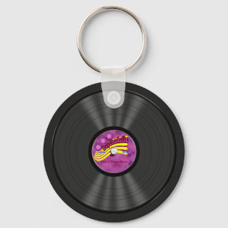 Llavero Registro Psicodélico de Vinilo Personalizado