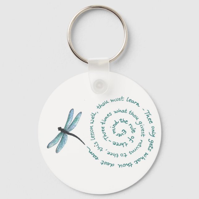 Llavero Regla de 3 - Ley de Brujas - Rede Wiccan (Anverso)