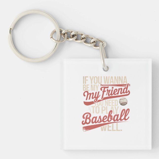 Llavero Reglas de Amistad de Béisbol (Frente)