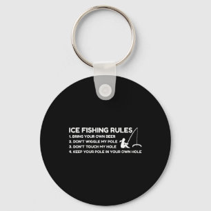 Llavero Reglas de pesca en hielo divertidas 