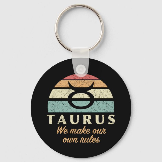 Llavero Reglas divertidas de Taurus Zodiac (Anverso)