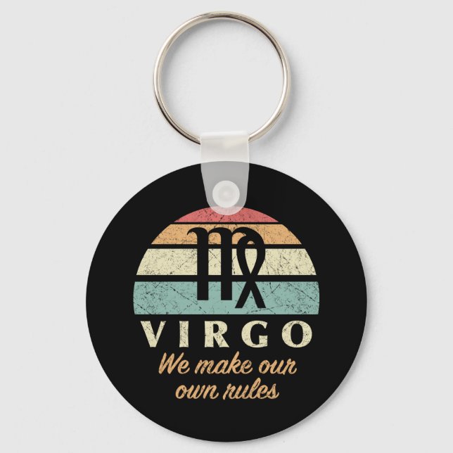 Llavero Reglas divertidas de Virgo Zodiac (Anverso)