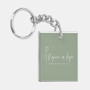 Llavero Regocijarse con la esperanza Keychain