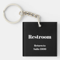 Regreso al baño Número de suite Negro y Blanco