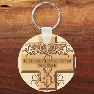 Llavero Rehab Nurse Caduceus
