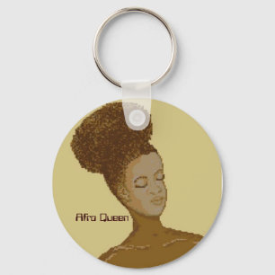 Llavero Reina afro,
