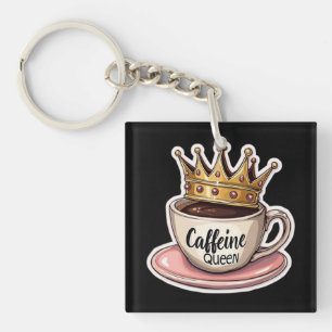 Llavero Reina de cafeína - Coronada por café