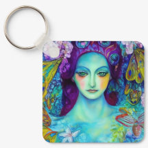 Reina de hadas encantada con mariposas