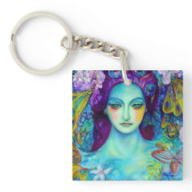 Reina de hadas encantada con mariposas