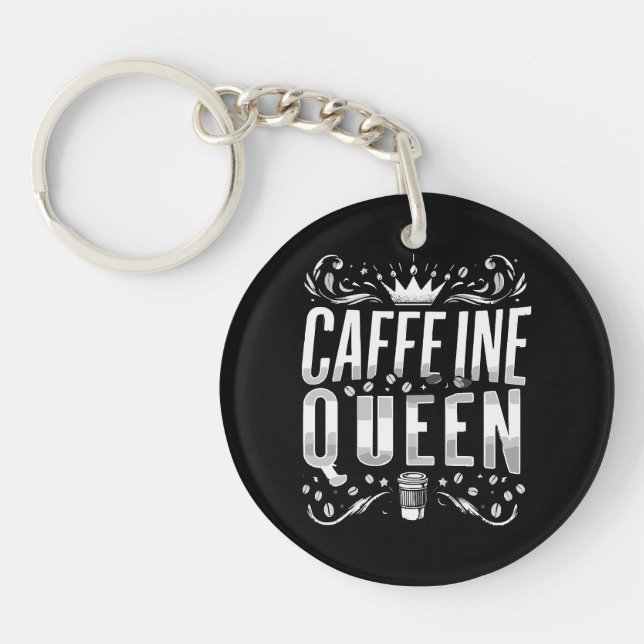 Llavero reina de la cafeína (Frente)