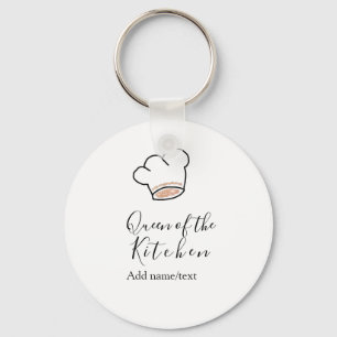 Llavero Reina de la cocina chef cocinando añadir nombre co