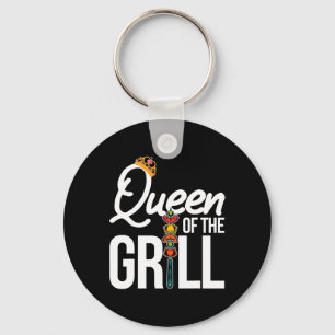 Llavero Reina De La Parrilla Divertida Fumando Carne Bbq M
