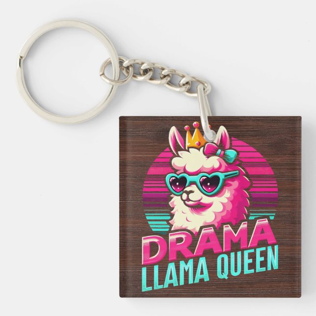 Llavero Reina de llamarada dramática para amantes de las l (Frente)