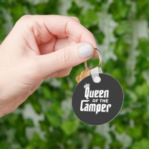 Llavero Reina Del Campamento Divertido Camping Exterior Mu