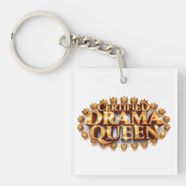 Llavero Reina del Drama Certificada (Frente)