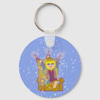 Llavero Reina Faerie Blonde sentada en arte Personalizado 