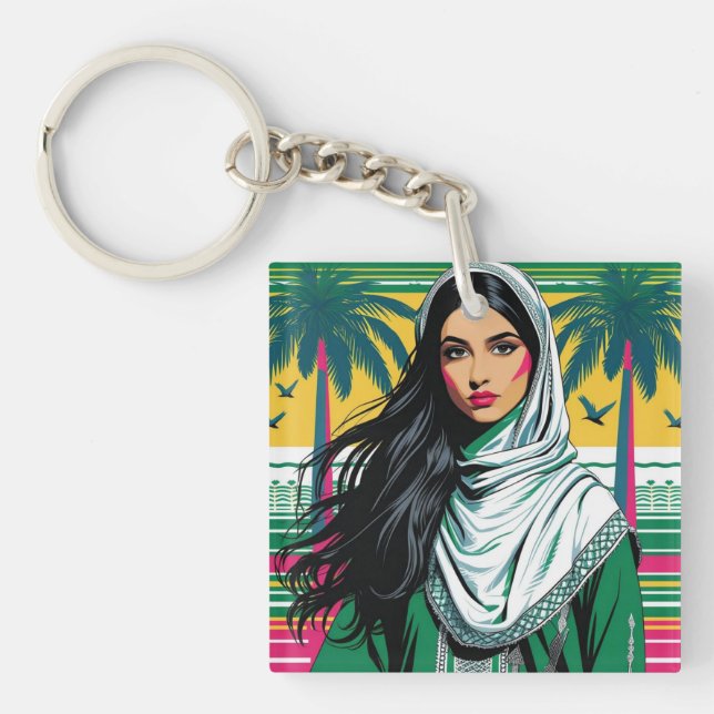 Llavero "Reina pop saudita - Audaz patrimonio artístico de (Frente)