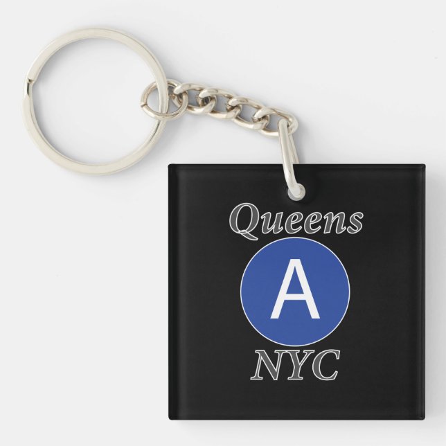 Llavero Reinas tren A de NYC (Frente)