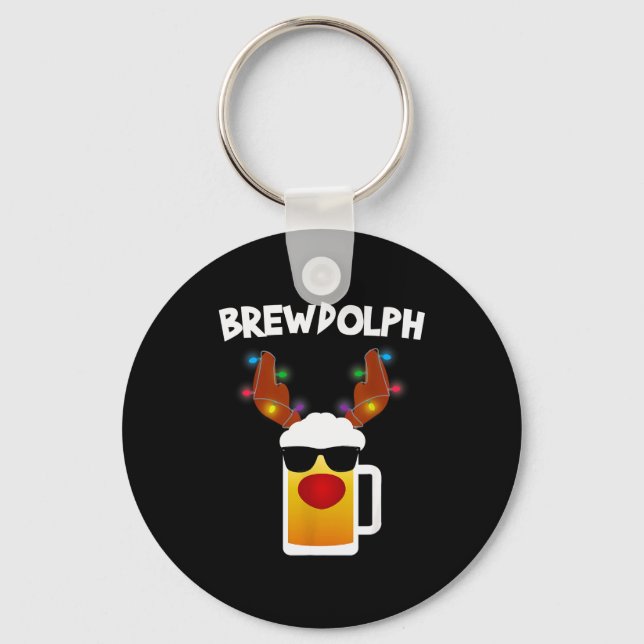 Llavero Reindeer Beer Rudolph Brewdolph Funny Christmas  (Anverso)