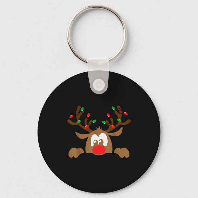 Llavero Reindeer Face Matching Family Christmas Deer Girl  (Anverso)