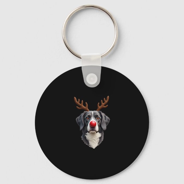 Llavero Reindeer Great Dane Christmas Great Dane Dog Mom D (Anverso)