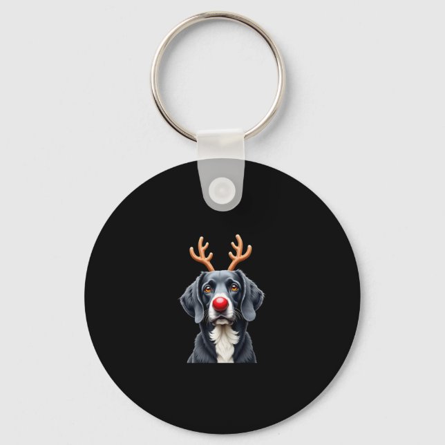 Llavero Reindeer Great Dane Christmas Great Dane Dog Mom D (Anverso)