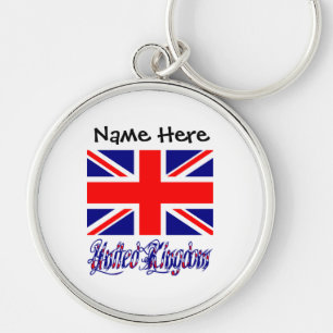 Llavero Reino Unido y la bandera británica personalizada