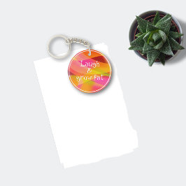 Llavero Reírse y cultivar humor gordo diciendo naranja Key