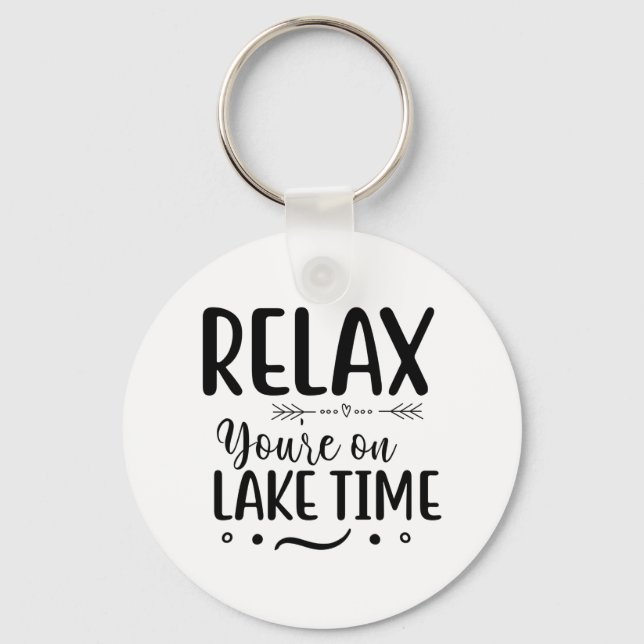 Llavero Relájate, estás en Lake Time (Anverso)