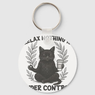 Llavero Relax Nothing Is Under Control Funny Sarcastic Cat
