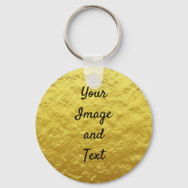 Llavero Relieve metalizado dorado de lujo personalizado