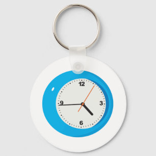 Llavero Reloj análogo azul
