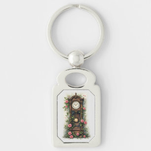 Llavero Reloj de Abuelo Rosa Vintage