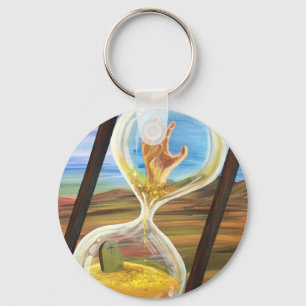 Llavero Reloj de arena surreal Memento Mori Desierto gótic