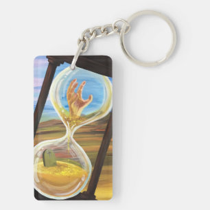 Llavero Reloj de arena surrealista Memento Mori Gótico Des