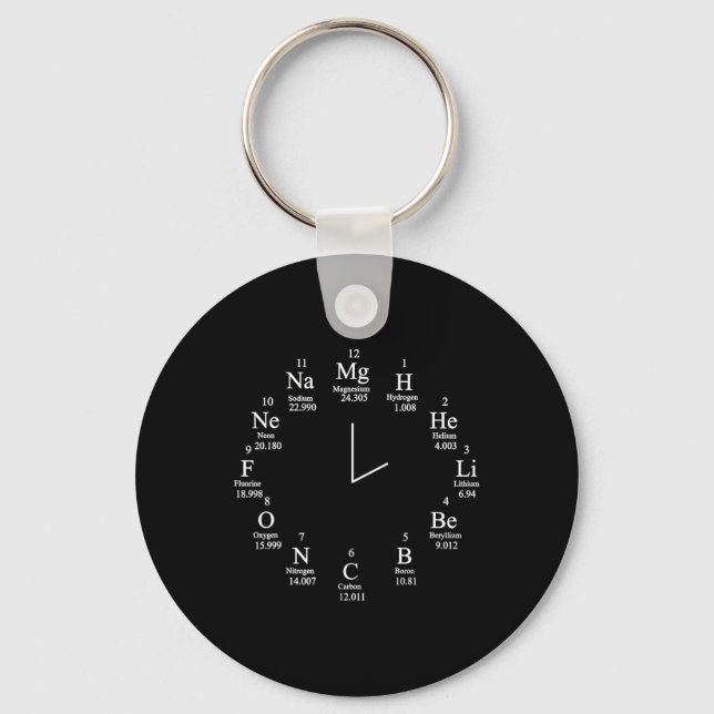 Llavero Reloj de química (Anverso)