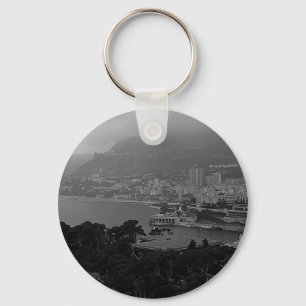 Llavero Reloj vintage de Monaco vista de la costa de Monte