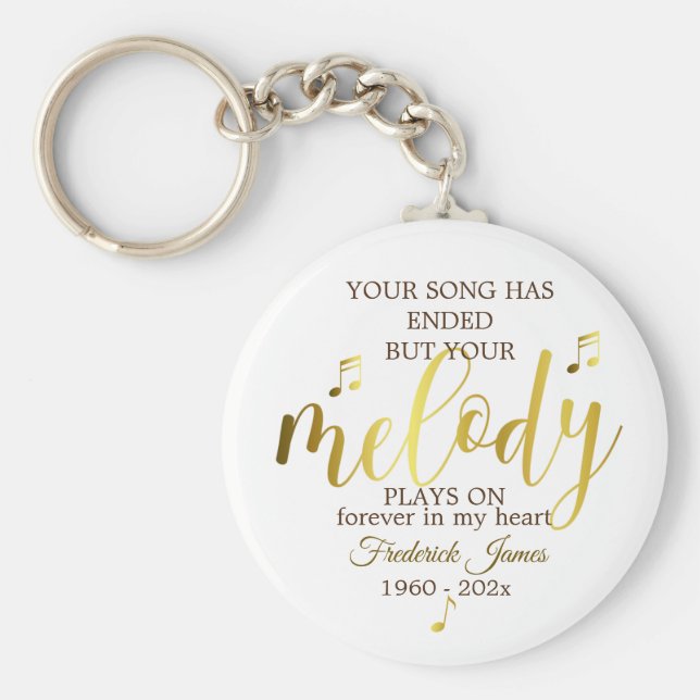 Llavero  Remembrance Memorial Music Quote (Frente)