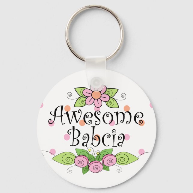 Llavero Remera Awesome Babcia (Anverso)