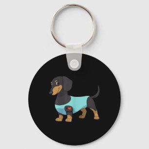 Llavero Remera divertida para mujeres, perro dachshund, am