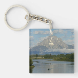 Llavero Remo en kayak en el Parque Nacional Grand Teton
