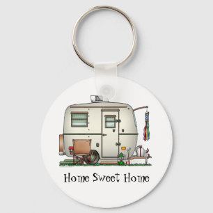 Llavero Remolque de cristal del viaje del campista del