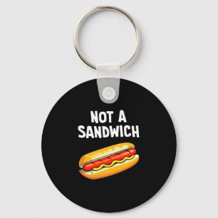 Llavero Rendimiento de hot dog no es un sandwich