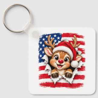 Llavero Reno americano de Navidad