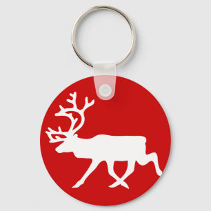 Llavero Reno blanco / Silhouette Caribou