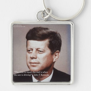 Llavero Reparar el techo famosa cita de JFK